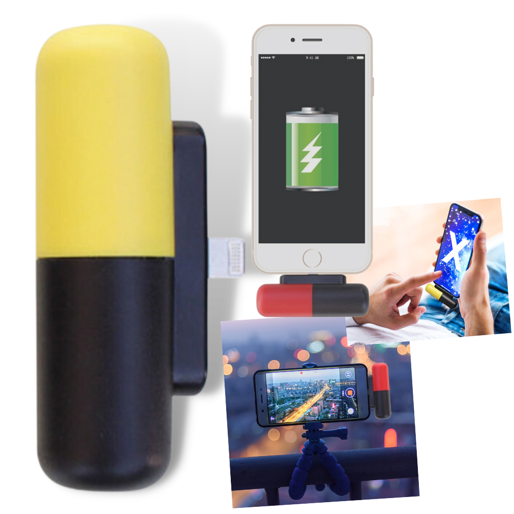 Capsule-Shaped Mini Portable Power Bank -