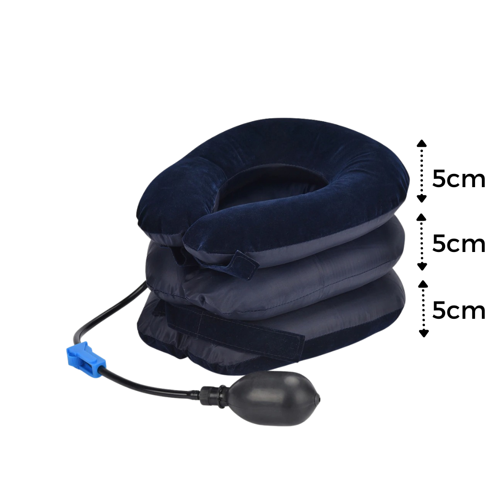 Cervical neck traction inflatable collar